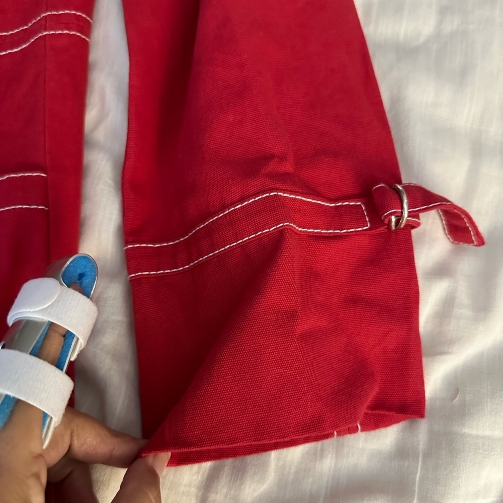 NWT Frances Valentine Trench Coat Red - Picture 4 of 8